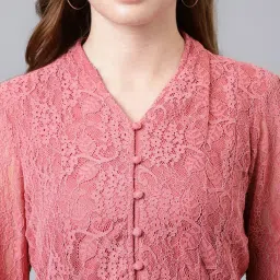 Latin Quarters Pink Lace Top image 5