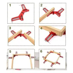 Archoice Corner Clamp 90° Multifunction Right Angle Clip Square 7.5 cm Clamping Capacity, Red (Set of 2 Pcs) image 5