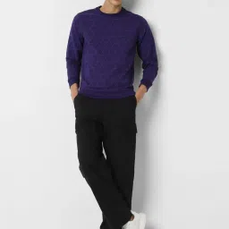 Van Heusen Purple Slim Fit Printed Sweatshirt image 5