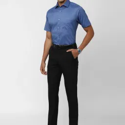 Van Heusen Blue Cotton Regular Fit Shirt image 5