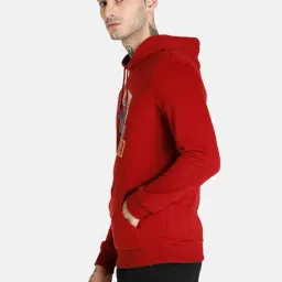 Puma Red Cotton Regular Fit Printed Hooded Sweatshirts image 3