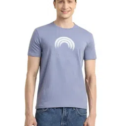 Allen Solly Blue Cotton Slim fit Graphic T-Shirts-picture-25