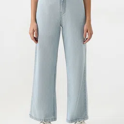 Kraus Jeans Women Cotton Wide Leg High-Rise Light Fade Jeans-picture-23