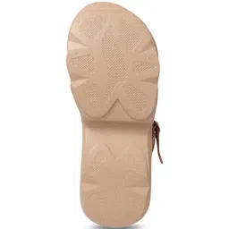 TRYME Women's Beige Ankle Strap Sandals image 5