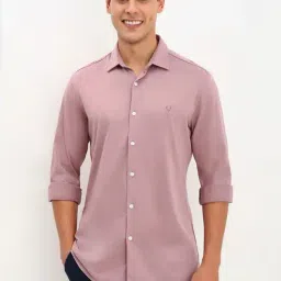 Allen Solly Pink Cotton Slim Fit Shirt-picture-22