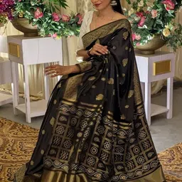 Moda Rapido Ethnic Motifs Zari Art Silk Handloom Banarasi Saree image 4