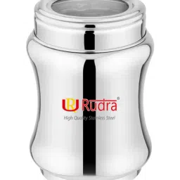 Rudra Silver Stainless Steel Container with See Through Lid-image-20