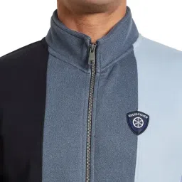 Octave Blue Regular Fit Colour Blocked Sweatshirt image 5