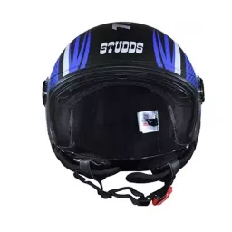 Studds TRACK SUPER D3 DECOR MATT BLACK (570 mm) Medium Open Face Helmet, MATT BLACK N1-picture-16