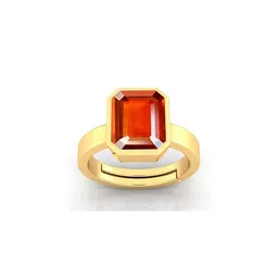 Pranjal Gems Unisex 7.25 Ratti Gomed/Hessonite Studded Adjustable Finger Ring-picture-40