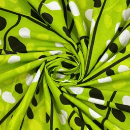 MILAAV Lime Green Floral 144 TC Single Bedsheet with 1 Pillow Covers image 5