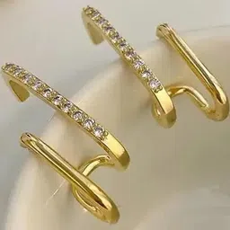 ONUYX Gold-Plated Alloy Zircon Earrings image 3