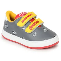 Toothless Marvel Avengers Superheroes Featuring Iron Man Shoes - Grey & Yellow image 1