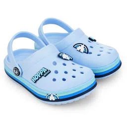 HOPPA SWEDEN Castle Designed Perforated Clogs With Charms - Sky Blue-image-72