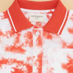 Pantaloons Baby Half Sleeves Tie Dye Shirt - White image 3