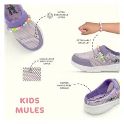 Hopits Mesh Detailed & Unicorn Designed With Detachable Bracelet Shoes - Lavender image 3