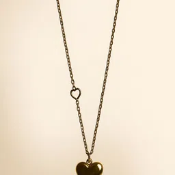 October 22 Sterling Silver 18KT Gold-Plated Heart Shaped Pendant With Chain-picture-14