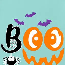 BLUSHES 100% Cotton Knit Halloween Theme Half Sleeves Boo Text Printed Onesie - Sea Green image 4