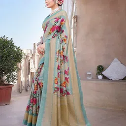 Lookmark Floral Zari Art Silk Kanjeevaram Saree image 4