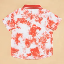 Pantaloons Baby Half Sleeves Tie Dye Shirt - White image 5
