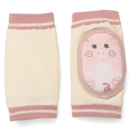 fab n funky Baby Knee Pads Comfortable & Protective Support with Pig Design - Purple image 4