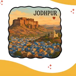 GIFTSHALA Brown & Blue Printed Decorative Magnets image 3