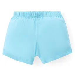 Babyhug 100% Cotton Knit Trunks with Striped & Fruit Print  Pack of 3 - Blue Red & White image 5