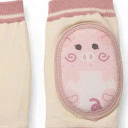 fab n funky Baby Knee Pads Comfortable & Protective Support with Pig Design - Purple image 5