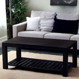 Ikiriya Black Rectangle Wood Contemporary Coffee Table-picture-44