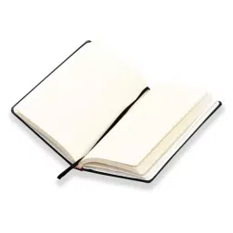 PAPERLLA Notebook With Pen A5 Cardboard Cover Squared With Elegant Ribbon Bookmark, C01872 image 2