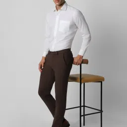Van Heusen Brown Slim Fit Trousers image 5