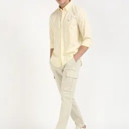 TOMMY HILFIGER Yellow Cotton Regular fit Stripes Shirt image 5