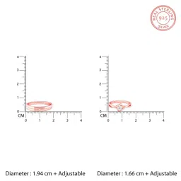 GIVA 92.5 Sterling Silver Rose Gold Two As One sAdjustable Ring for Couples image 5