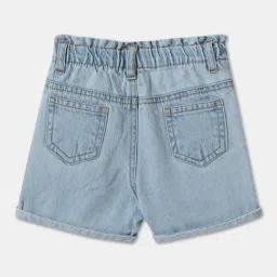 R&B Kids Blue Applique Regular Fit Denim Shorts image 2