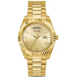 GUESS CONNOISSEUR Men Round Gold Tone Dial Analog Watch - GW0265G2-image-74