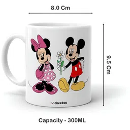 Mr UVD White & Red Cartoon Characters Printed Ceramic Mug 350 ml image 2