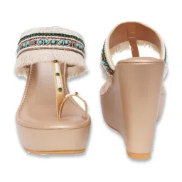 Sole House Women's Gold Toe Ring Wedges image 5