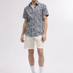 Lindbergh Blue Regular Fit Floral Print Shirt image 5