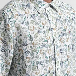 Iconic Men Printed Regular Fit Linen Shirt image 5