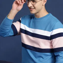 Mast & Harbour Men Striped Sweatshirt image 1