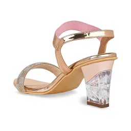 Rocia by Regal Women's Rose Gold Ankle Strap Sandals image 5