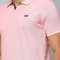 Cloak & Decker by Monte Carlo Light Pink Regular Fit Polo T-Shirt image 5