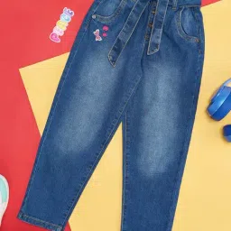 Pantaloons Junior Blue Embroidered Jeans-picture-28