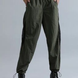 Bene Kleed Olive Relaxed Fit High Rise Joggers-picture-19
