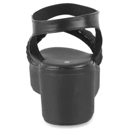 Walkway Women's Black Ankle Strap Sandals image 5