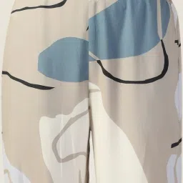 Mustard Multicolour Printed Casual Trousers image 5