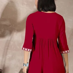 routes by all about you all about you Embellished Embroidered Peplum Top image 4