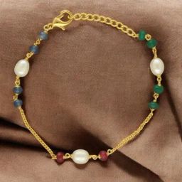 Sri Jagdamba Pearls Velmma White Pearl Charms Bracelets-picture-30