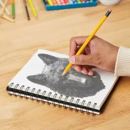 PAPERLLA Twin-Wire Spiral Sketch Book 120 Perforated Pages Plain A5 Size 160 GSM Paper, C02821 image 4