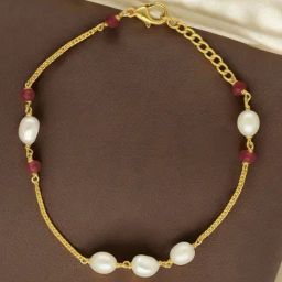 Sri Jagdamba Pearls The Mar Queen White Pearl Charms Bracelets-picture-42